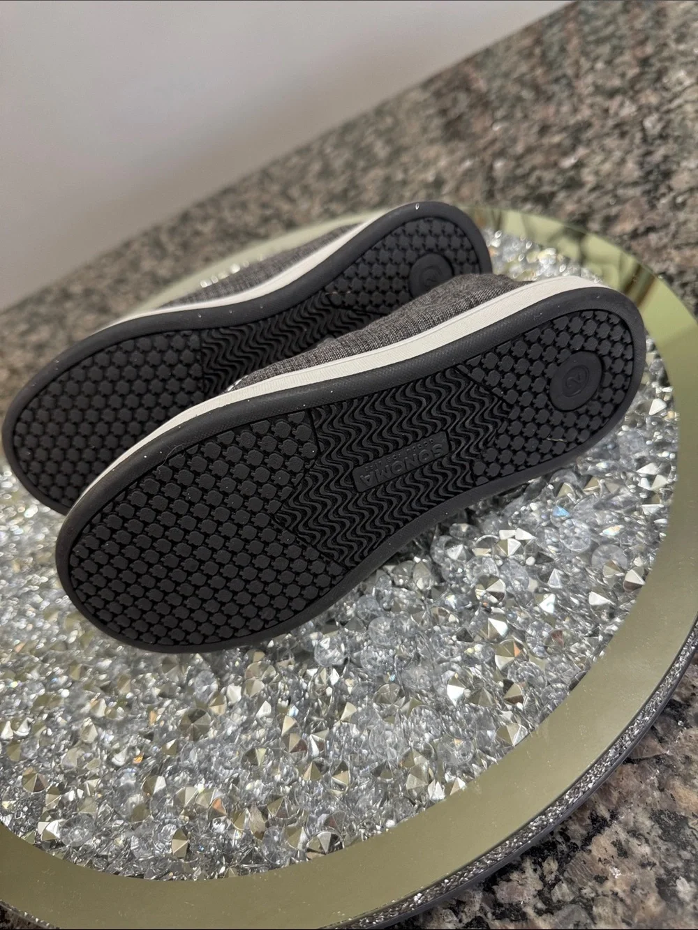 Sonoma Charcoal Fabric Slip-On Sneakers NWOT 2